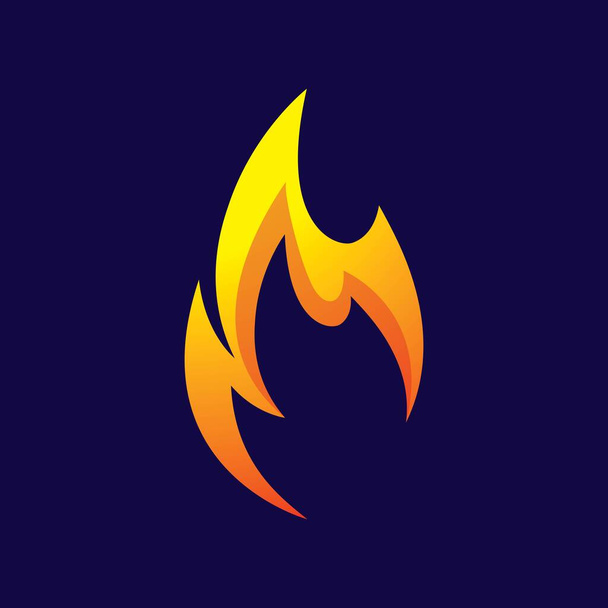 Ilustracja projektu logo ognia - Wektor, obraz