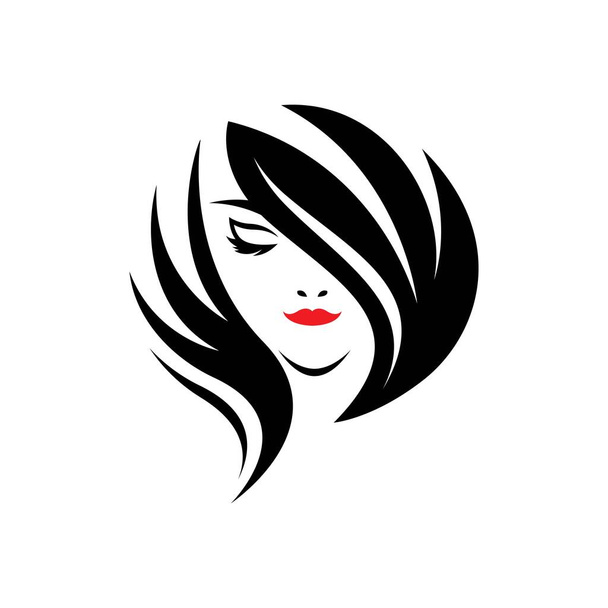 Kauneus hiukset ja salon logo kuvia kuvituksen suunnittelu - Vektori, kuva