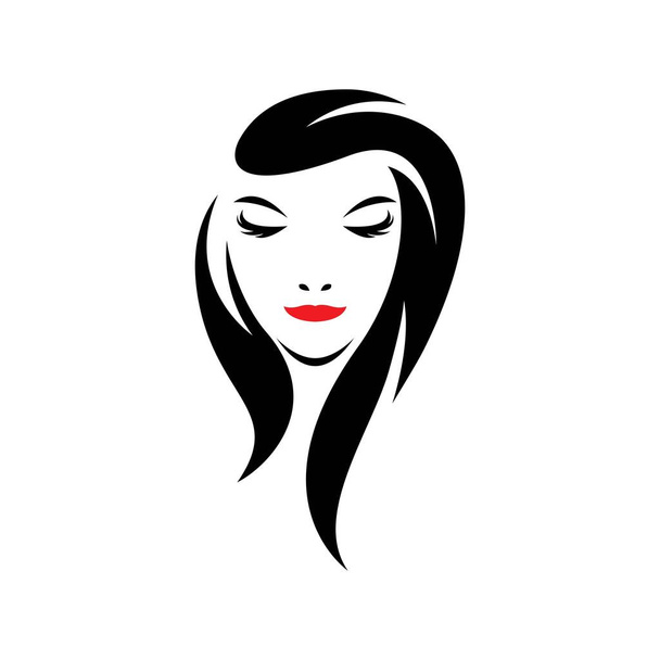 Beauty hair and salon logo images illustration design - Διάνυσμα, εικόνα