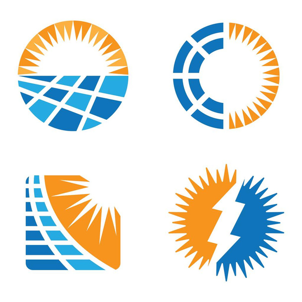 太陽エネルギーロゴ画像イラストデザイン - ベクター画像