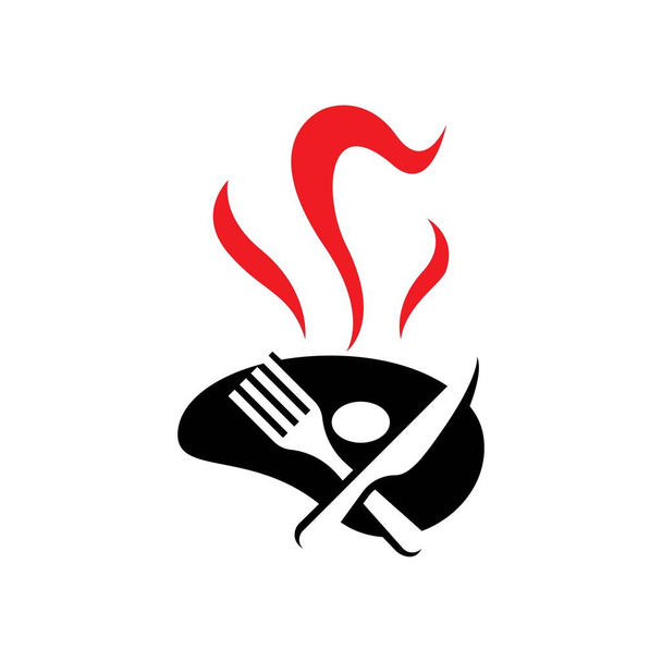 Diseño de ilustración de imágenes de logotipo de parrilla caliente - Vector, Imagen