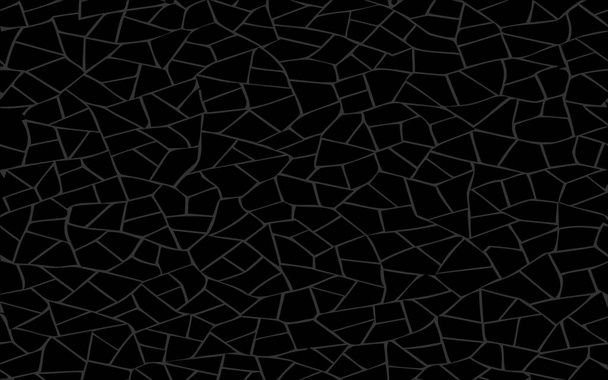 Textura irregular de célula blanca aislada con un fondo negro. arquitectura pavimentación exterior - Vector, Imagen