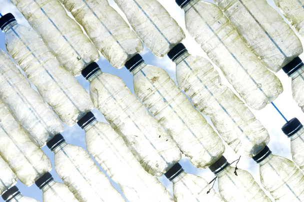 garrafa de plástico fundo padrão e textura detalhes - Foto, Imagem
