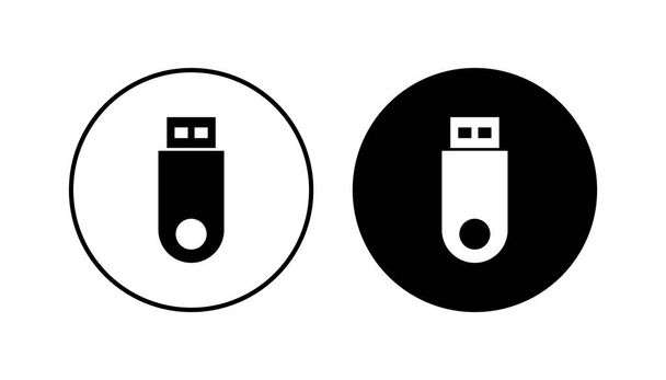 Set di icone Usb. Vettore icona disco flash - Vettoriali, immagini