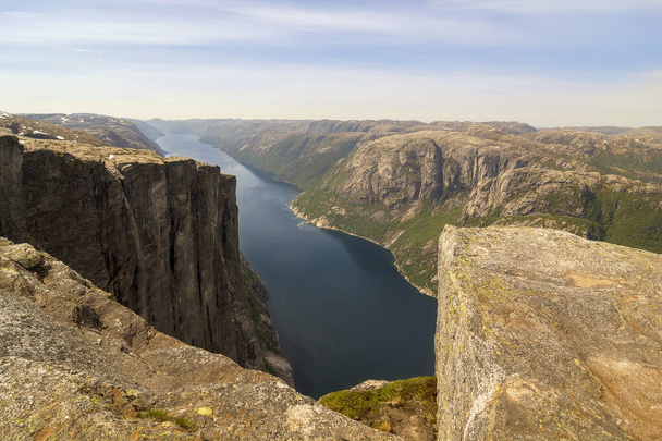 the Norwegian Lysefjord, a beautiful landscape - Φωτογραφία, εικόνα