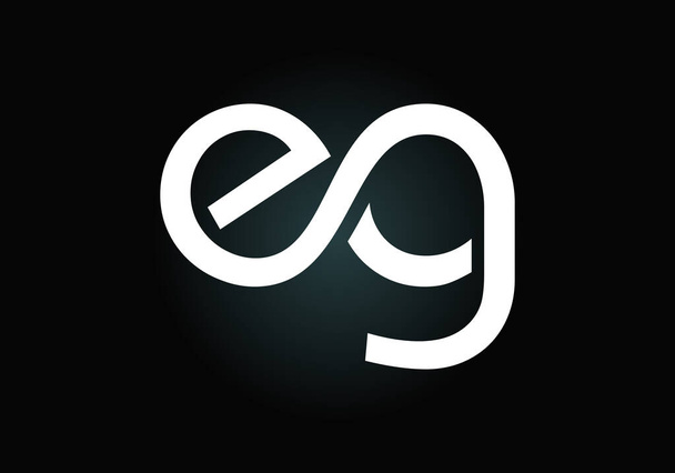Yaratıcı modern iş tipografi vektör şablonu içeren E G harfli ilk logo. Yaratıcı Soyut Monogram Harfi E G - Vektör, Görsel