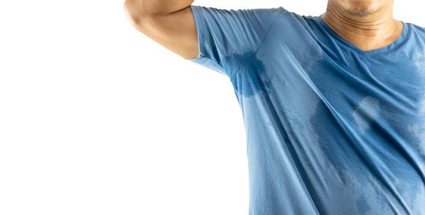 Armpit the sweat and male body odor white backgroun - Photo, image