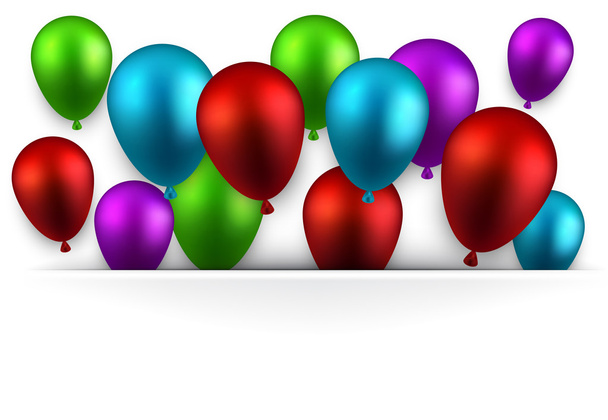 Celebrate colorful background with balloons. - Vector, Image