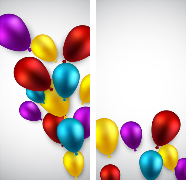 Celebra banners con globos
. - Vector, Imagen