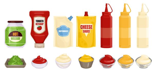 Packaging Of Sauce Set - Vector, Image