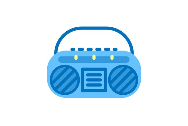 Boombox icon. Vector linear sign, symbol, logo of boom box for mobile concept and web design. Icon for the website of the store of household appliances, gadgets and electronics. - Vector, Image