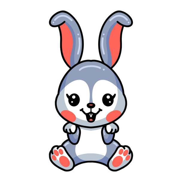 Векторна ілюстрація сидячого маленького кролика
 - Вектор, зображення