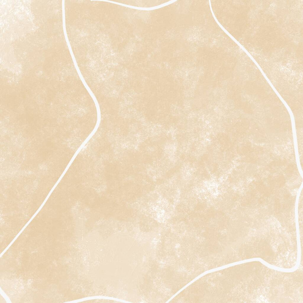 abstract marmeren textuur, witte lijn op beige achtergrond, minimalistisch behang in nude tinten - Foto, afbeelding