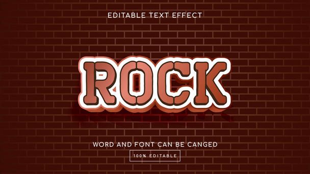 Шаблон эффекта редактируемого текста Rock 3D - Вектор,изображение