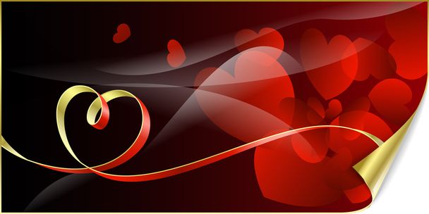 Abstract red background to the Valentine's day - Vetor, Imagem