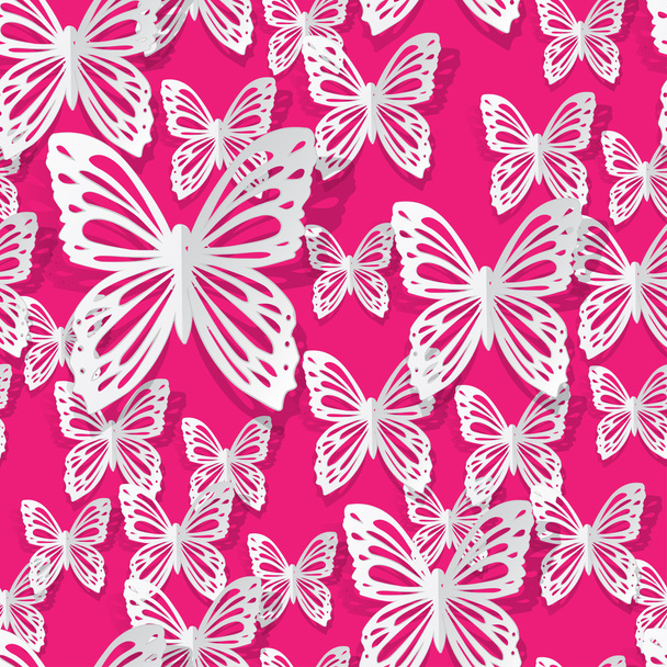 Butterfly seamless pattern - Vector, afbeelding