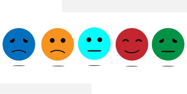 Hand kiezen van groene vrolijke glimlach gezicht papier gesneden, feedback rating en positieve klantbeoordeling, ervaring, tevredenheid enquête, mentale gezondheid beoordeling concept - Vector, afbeelding