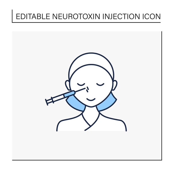 icône de ligne d'injection cosmétique - Vecteur, image