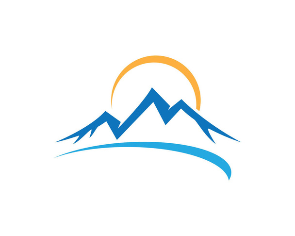 Modèle de logo de montagne vectoriel icône illustration design - Vecteur, image