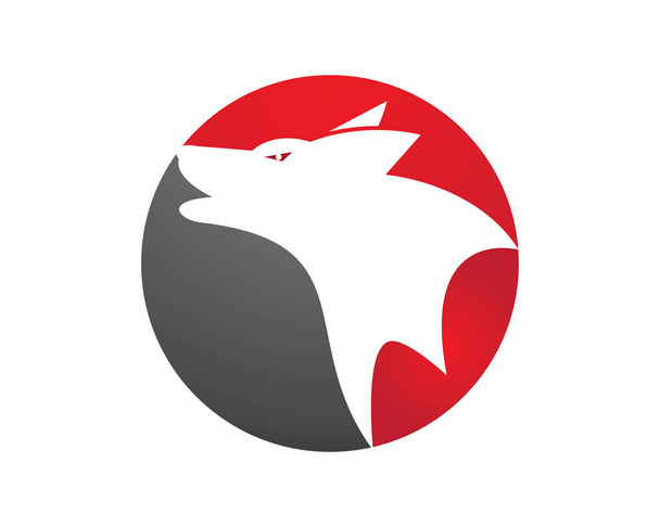 Дизайн векторных иконок логотипа волка - Вектор,изображение
