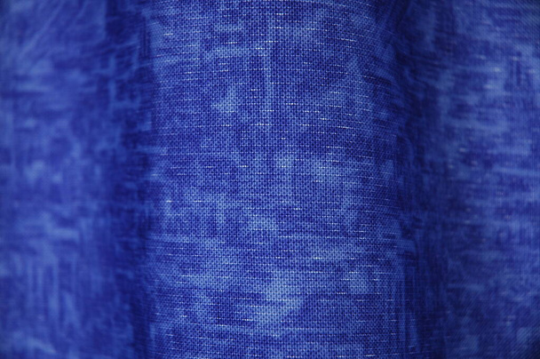Fondo azul textura de una cortina  - Photo, Image