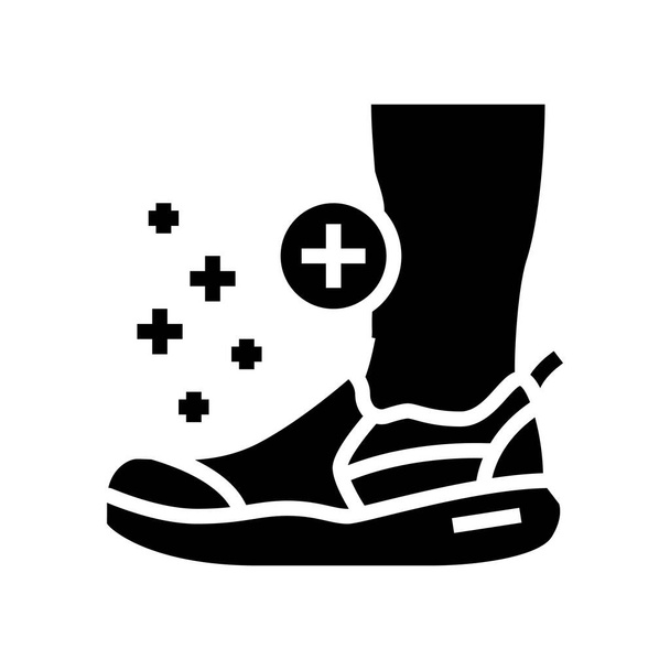scarpe ortopediche per i piedi glifo icona vettore. scarpe ortopediche per segno piedi. isolata contorno simbolo nero illustrazione - Vettoriali, immagini