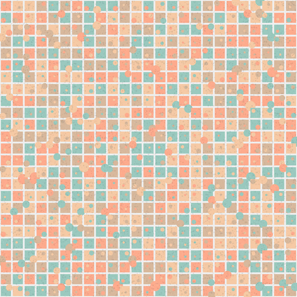 Abstracto color geométrico patrón de mosaico generativo ilustración de arte computacional, imitación de piezas de color azulejo - Vector, Imagen