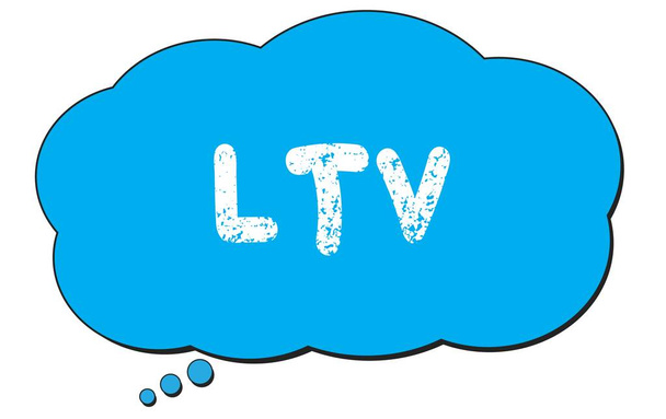 LTV текст на блакитній хмарі думок. - Фото, зображення