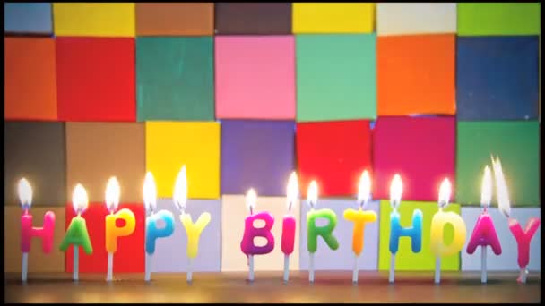 Happy Birthday candles - Footage, Video
