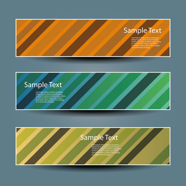 Banner or Header Designs with Striped Pattern - Vektori, kuva
