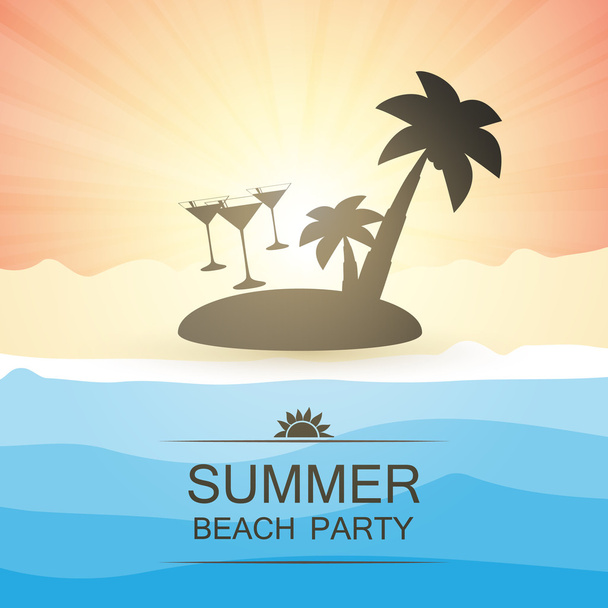 Summer Beach Party Background - Vektor, kép
