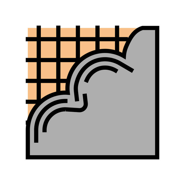 coulée béton plancher couleur icône vecteur. couler signe de sol en béton. illustration de symbole isolé - Vecteur, image