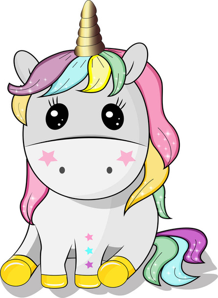 Pony unicorno bambino compleanno - Vettoriali, immagini