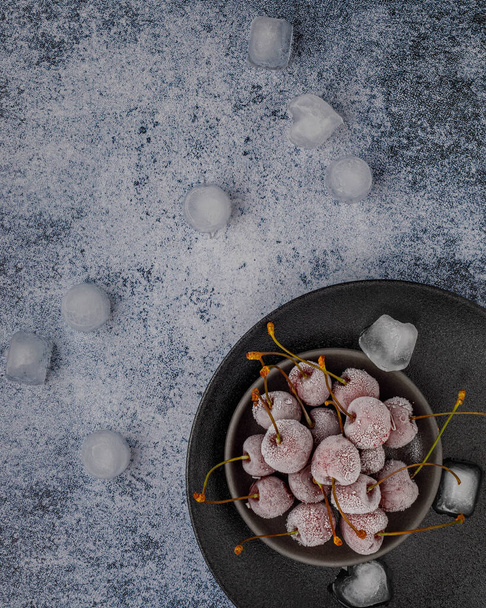 still life with frozen cherries, content photography - Fotografie, Obrázek