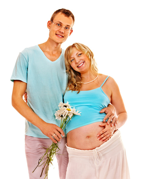 Femme enceinte avec mari. - Photo, image