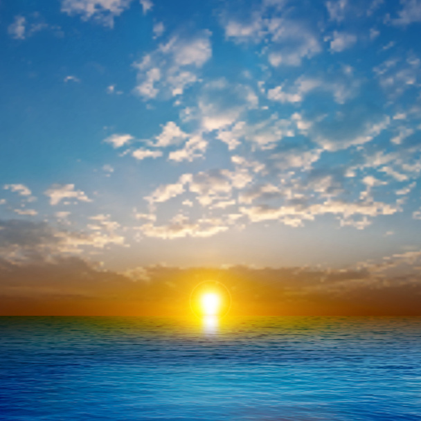 naturaleza abstracta fondo con puesta de sol de mar
 - Vector, Imagen