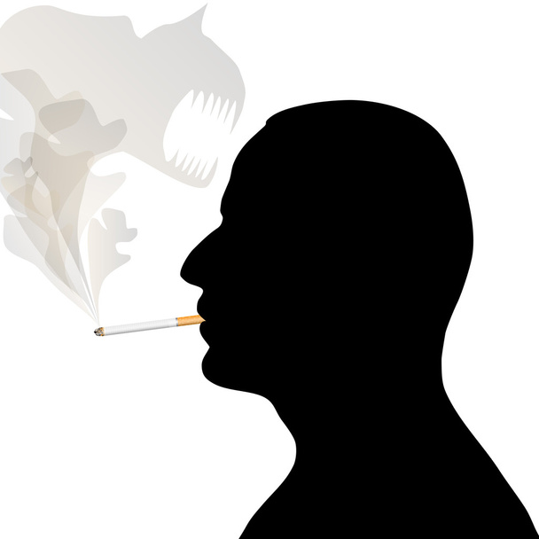 Человек-самоубийца с сигарой
 - Вектор,изображение
