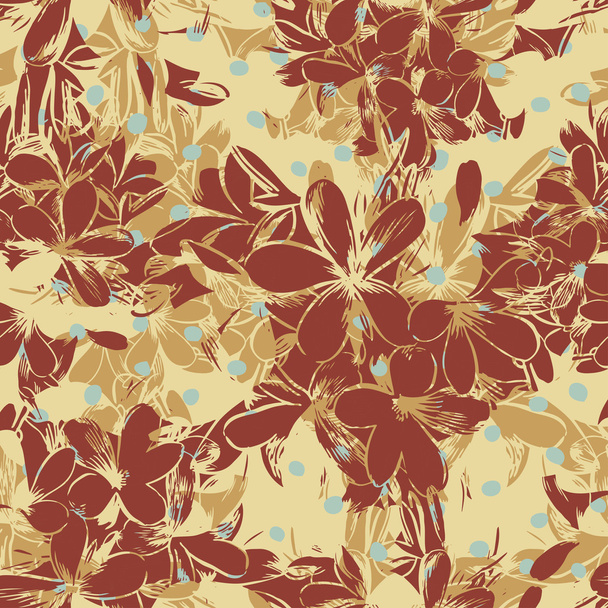 vektor zökkenőmentes minta virágokkal - Vektor, kép