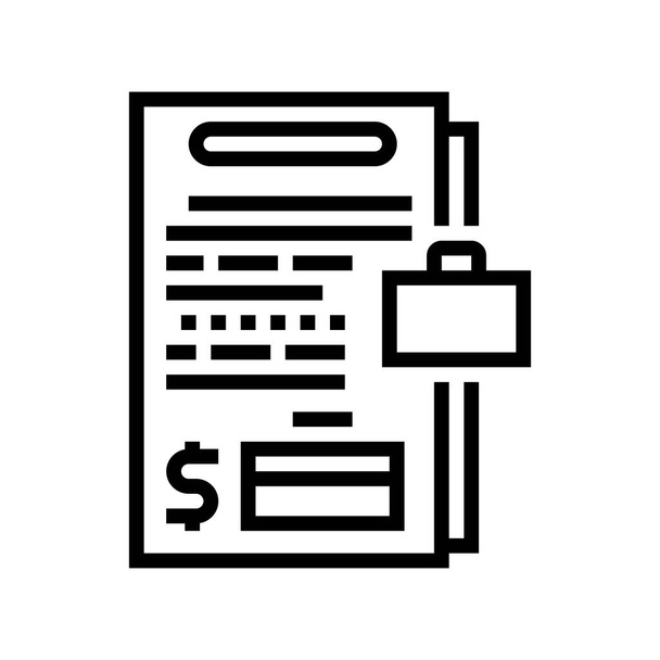 вектор иконки услуг по оценке бизнеса. знак "услуги по оценке бизнеса". черная иллюстрация с изолированным контуром - Вектор,изображение