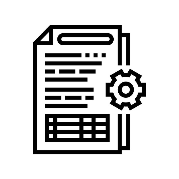 audit of operational processes and internal control systems line icon vector. audit of operational processes and internal control systems sign. isolated contour symbol black illustration - Vector, Image