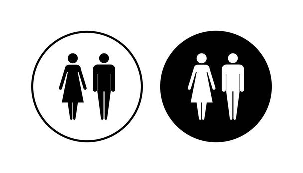 男と女のアイコンセット。男性と女性のシンボルは - ベクター画像