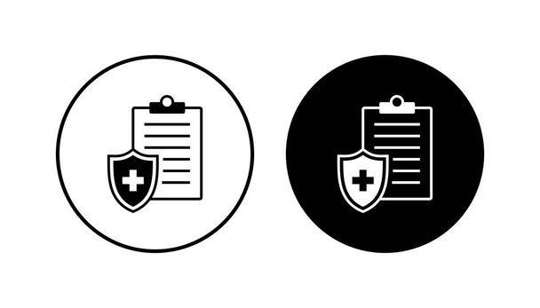 Ensemble d'icônes d'assurance médicale. icône de l'assurance maladie - Vecteur, image