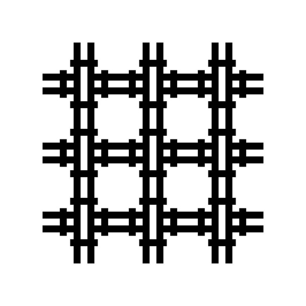 συγκολλημένα συρματόπλεγμα wwf γραμμή διάνυσμα εικονίδιο. Σήμανση με συγκολλημένα σύρματα. απομονωμένο σύμβολο περίγραμμα μαύρη απεικόνιση - Διάνυσμα, εικόνα