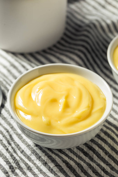 Homemade Yellow Vanilla Pudding to Eat for Dessert - Fotó, kép