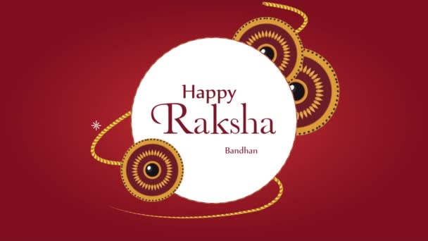 happy raksha bandhan lettering with wristbands - Footage, Video