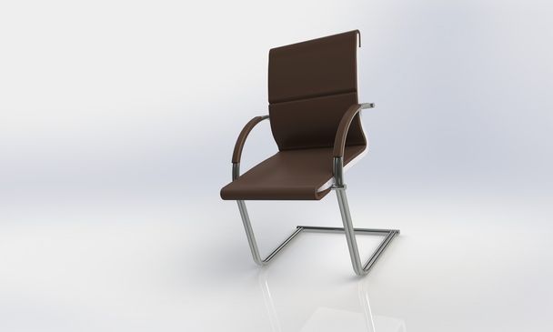 Elegante silla de oficina aislada en blanco
 - Foto, Imagen