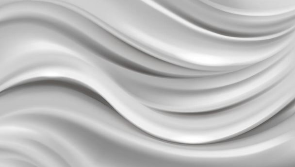 Abstract silver wave background, yellow expensive luxury silk silver background for vip cards, vector illustration. - Vektör, Görsel