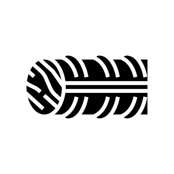 basalte barre d'armature glyphe icône vecteur. Panneau basalte. symbole de contour isolé illustration noire - Vecteur, image