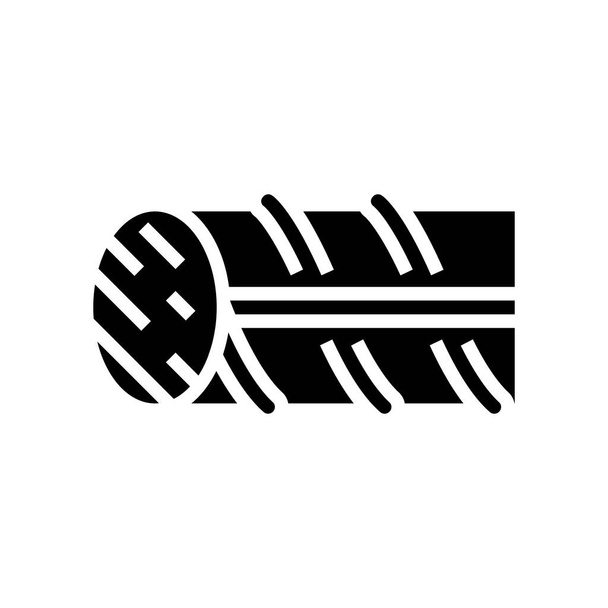 acessórios de aço endurecido vetor ícone glifo. sinal de acessórios de aço endurecido. contorno isolado símbolo ilustração preta - Vetor, Imagem