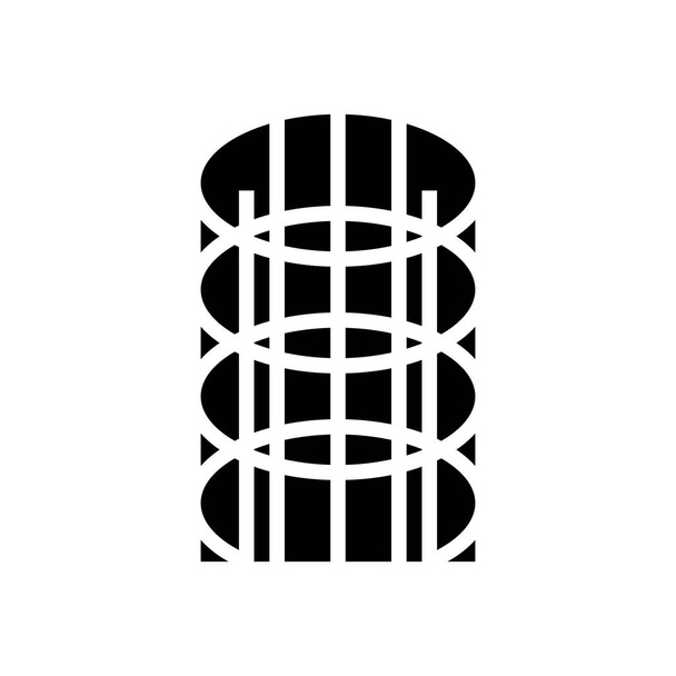 hrb500 barre d'armature glyphe icône vecteur. signe de barres d'armature hrb500. symbole de contour isolé illustration noire - Vecteur, image